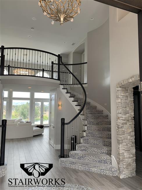 Custom Tapered Posts W/Jewel Balusters 3