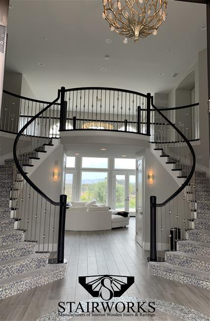 Custom Tapered Posts W/Jewel Balusters 2
