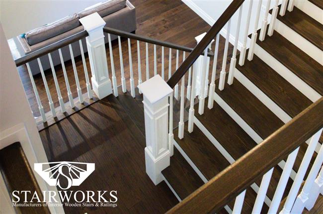 Custom King Newel Post_W_Turned Balusters2